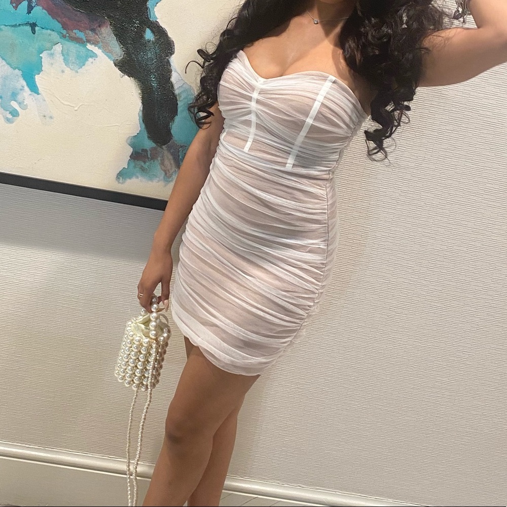 Bondage blush/Cream dress